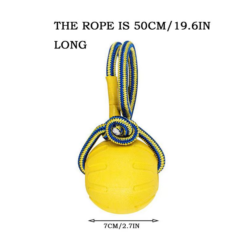 Dog Jolly Ball Indestructible Chewing Training Ball with Handle Interactive Pupp