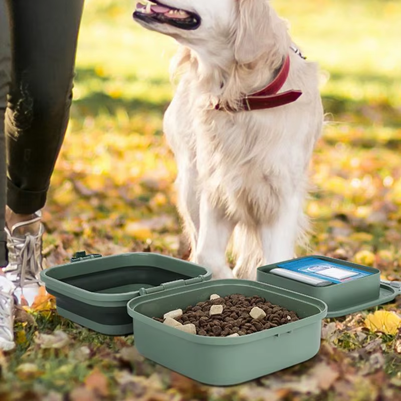 Dog Travel Bowl Food-Grade Leak-Proof Portable Dog Water Bowl with Lid Multi-Fun