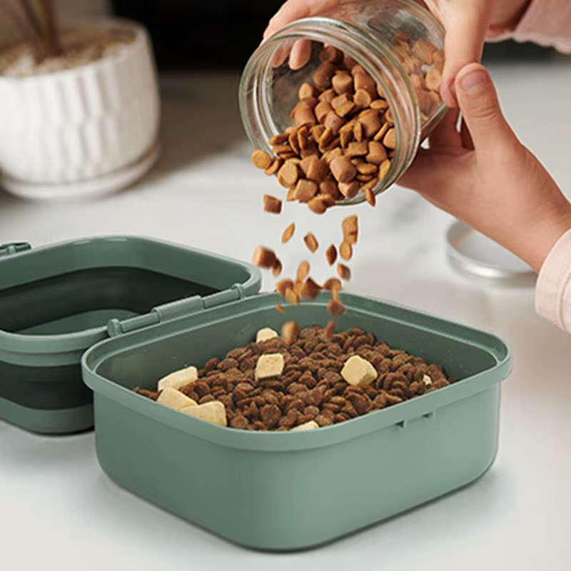 Dog Travel Bowl Food-Grade Leak-Proof Portable Dog Water Bowl with Lid Multi-Fun