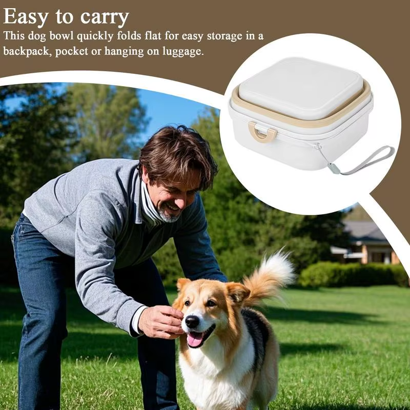Dog Travel Bowl Food-Grade Leak-Proof Portable Dog Water Bowl with Lid Multi-Fun