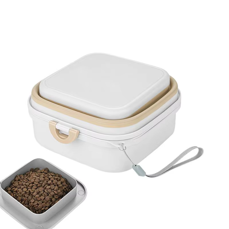 Dog Travel Bowl Food-Grade Leak-Proof Portable Dog Water Bowl with Lid Multi-Fun