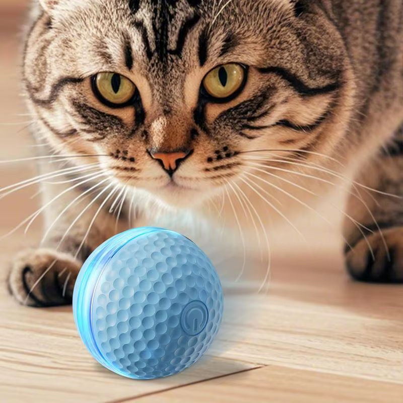 Cat Electronic Toy Automatic Moving Ball Cat Smart Rolling Ball Rechargeable 2 M