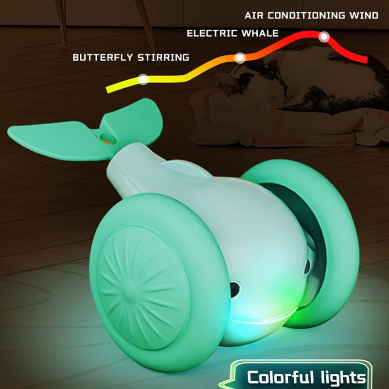 Cat Automatic Moving Ball Little Whale Shape Electric Cat Ball Toy Stimulating R