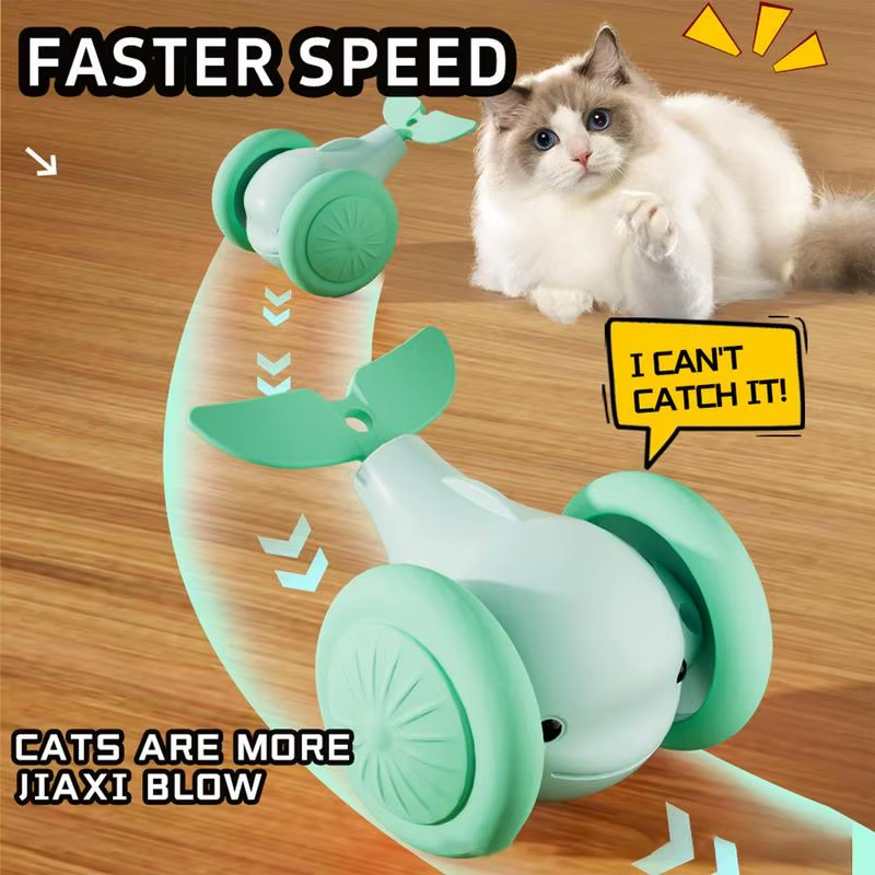 Cat Automatic Moving Ball Little Whale Shape Electric Cat Ball Toy Stimulating R