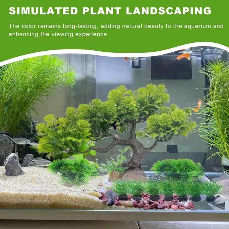 Artificial Water Plants Kit Simulation Betta Tank Plants Set Decorative Aquarium