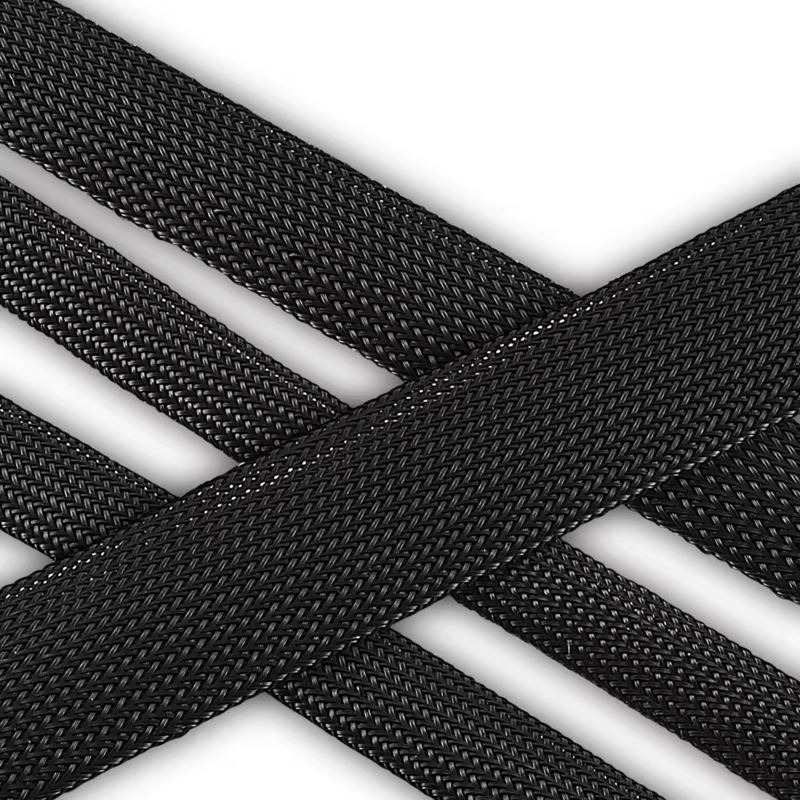 3M/9.85Ft PET Expandable Braided Sleeving Flexible Wire Mesh Sleeve Black for TV