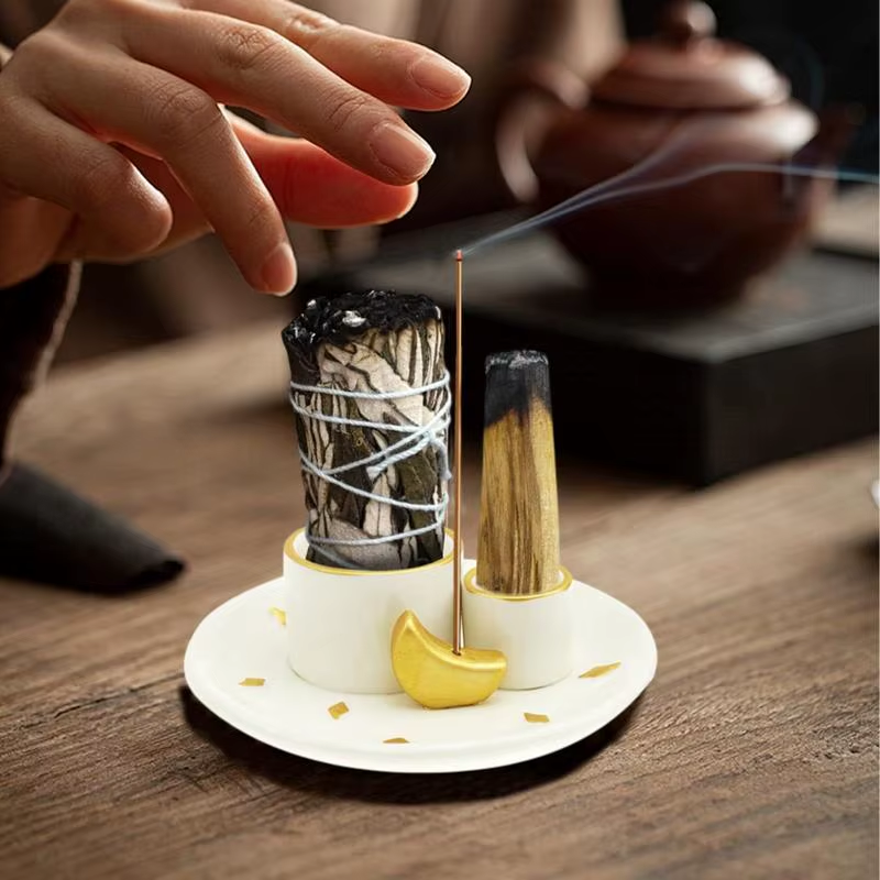 Ceramic Incense Holder Ceramic Incense Stick Burner Multi-Purpose Friends Family