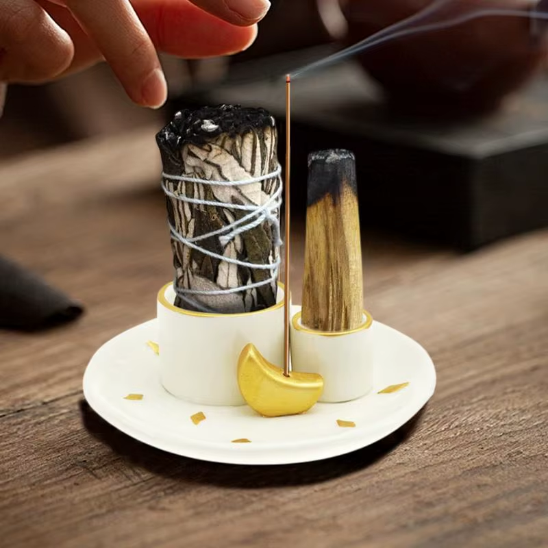 Ceramic Incense Holder Ceramic Incense Stick Burner Multi-Purpose Friends Family