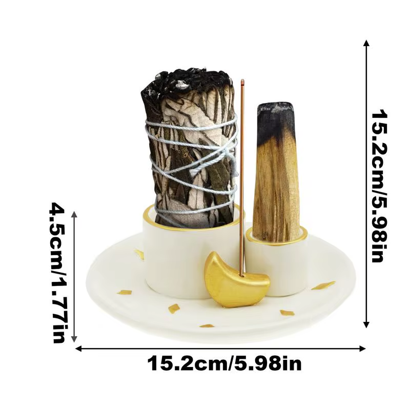 Ceramic Incense Holder Ceramic Incense Stick Burner Multi-Purpose Friends Family