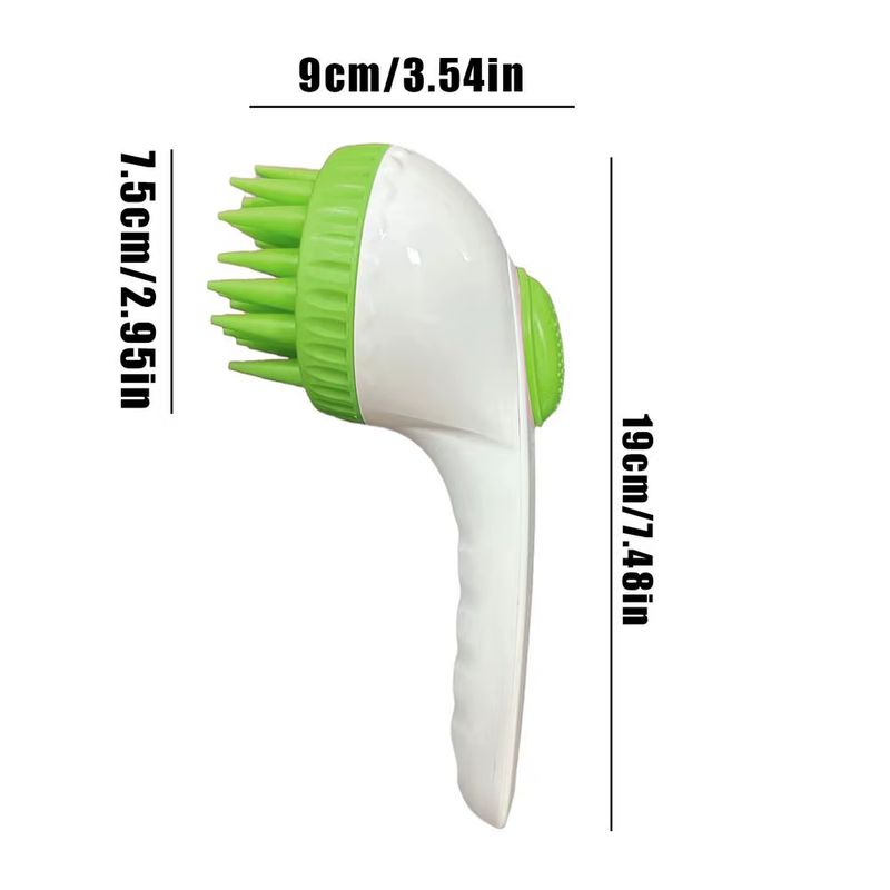 Dog Shampoo Brush Puppy Scalp Exfoliator Massager Long Handle Press Shampoo Brus