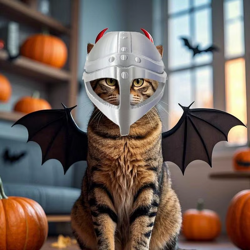 Cat Costume Hat Metal Pirate Design Funny Outfit Hat Comfortable Cosplay Headwea