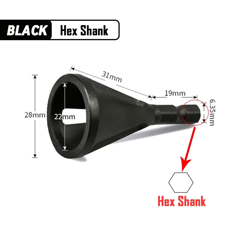 Deburring External Chamfer Tool Metal Hex Triangle Trimming Drill Bit for Stainl