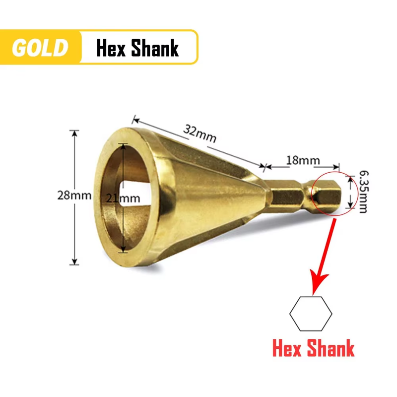 Deburring External Chamfer Tool Metal Hex Triangle Trimming Drill Bit for Stainl