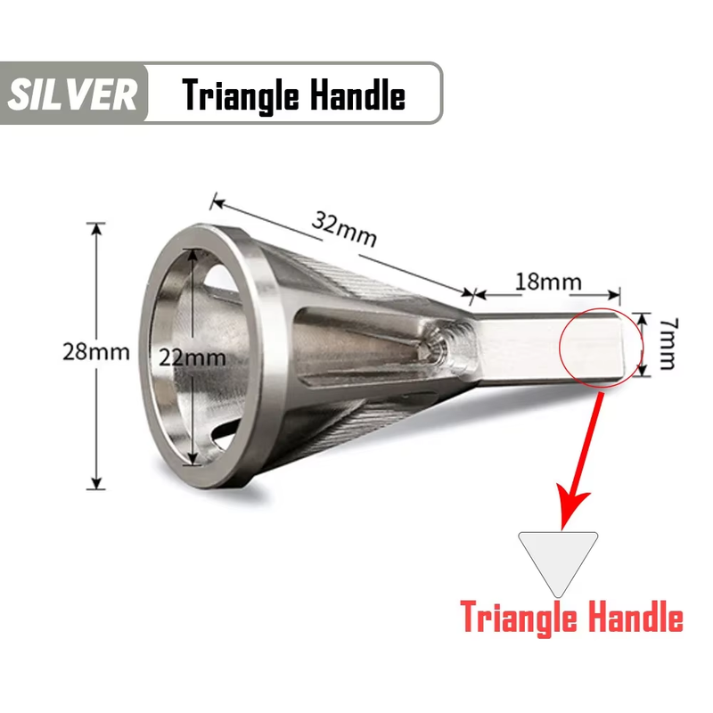 Deburring External Chamfer Tool Metal Hex Triangle Trimming Drill Bit for Stainl