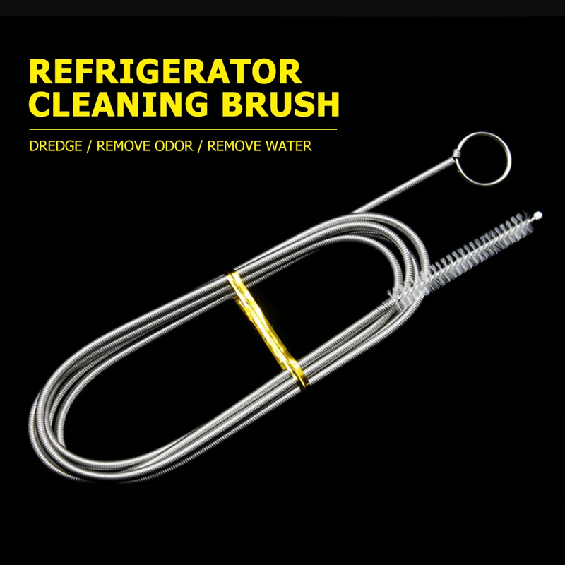 5-20PCS Flexible Drain Brush Stainless Steel Long Refrigerator Cleaning Brush Pi