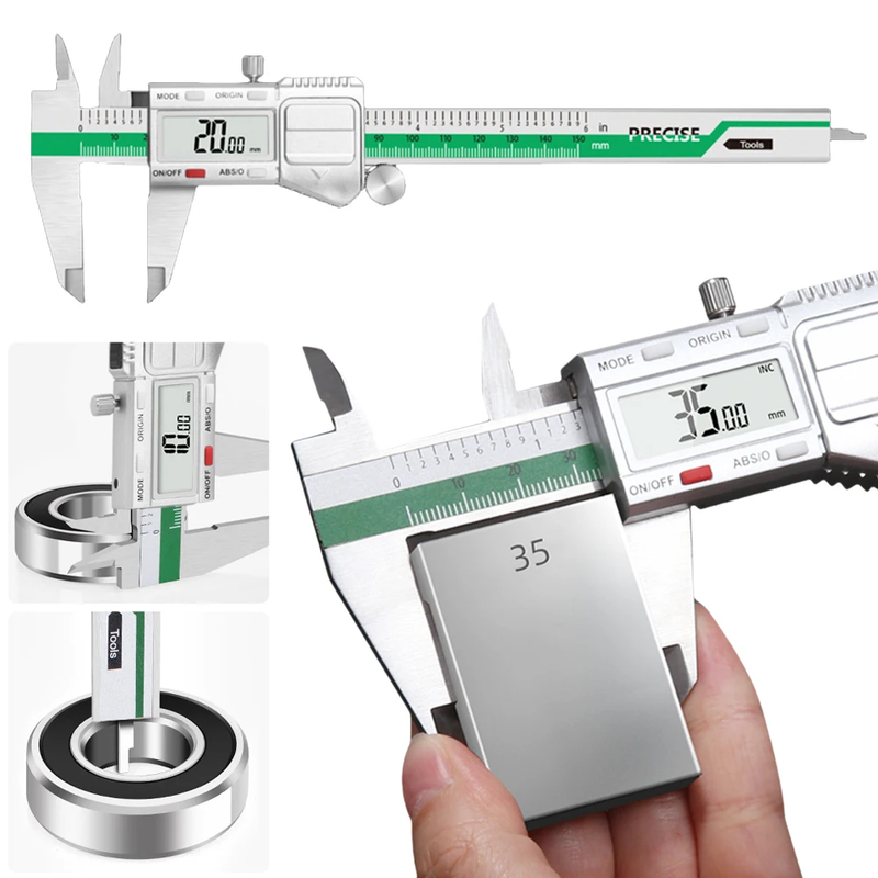 Digital Caliper Measuring Tool Stainless Steel Vernier Caliper Fraction/Mm/Inch