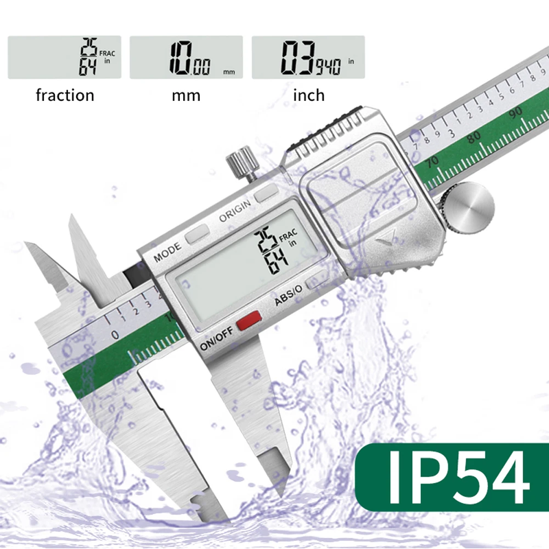 Digital Caliper Measuring Tool Stainless Steel Vernier Caliper Fraction/Mm/Inch
