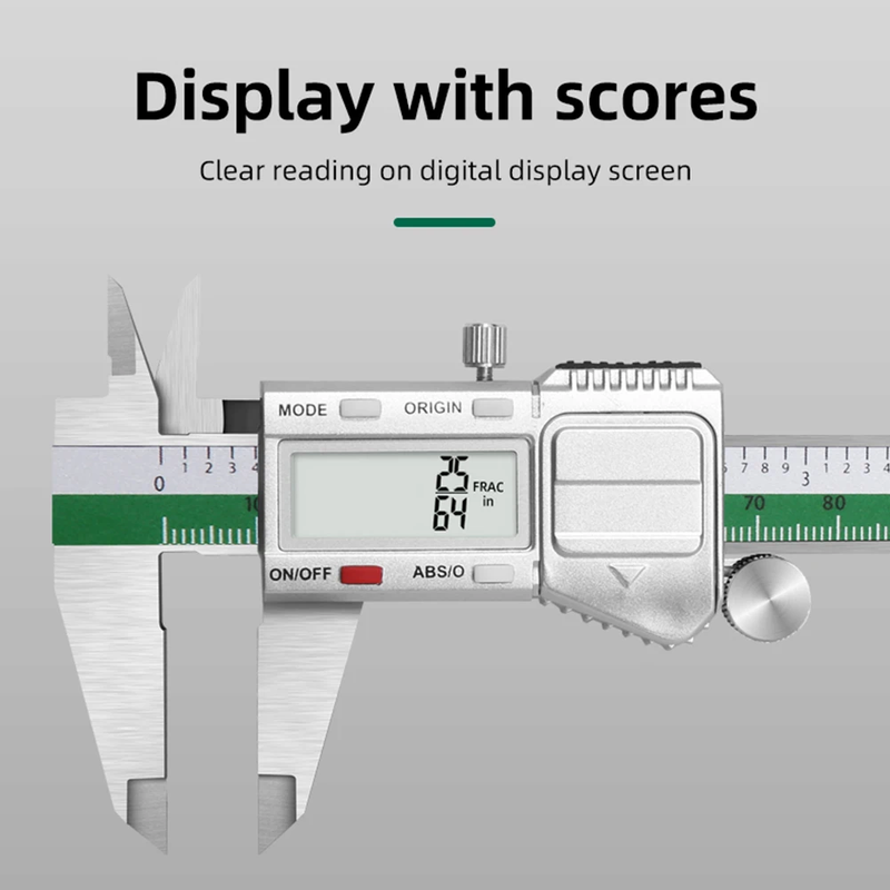 Digital Caliper Measuring Tool Stainless Steel Vernier Caliper Fraction/Mm/Inch