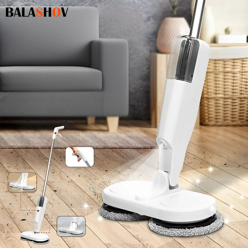 Wireless Electric Spin Mop Cleaner Automatic 2 in 1 Wet & Dry Home Cleaner Car G