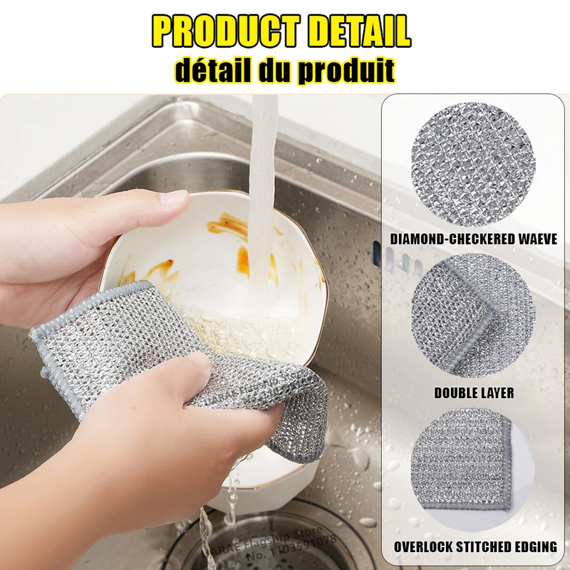 Dishcloth for Kitchen Magic Towel Kitchen Cloths Thickened Microfiber Wash Cloth