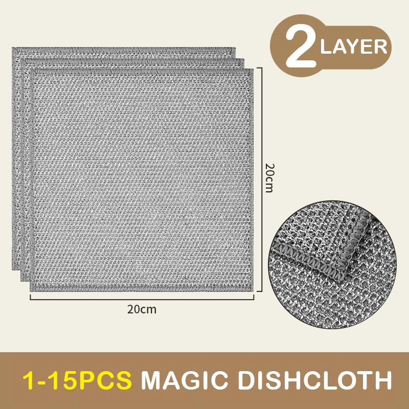 Dishcloth for Kitchen Magic Towel Kitchen Cloths Thickened Microfiber Wash Cloth