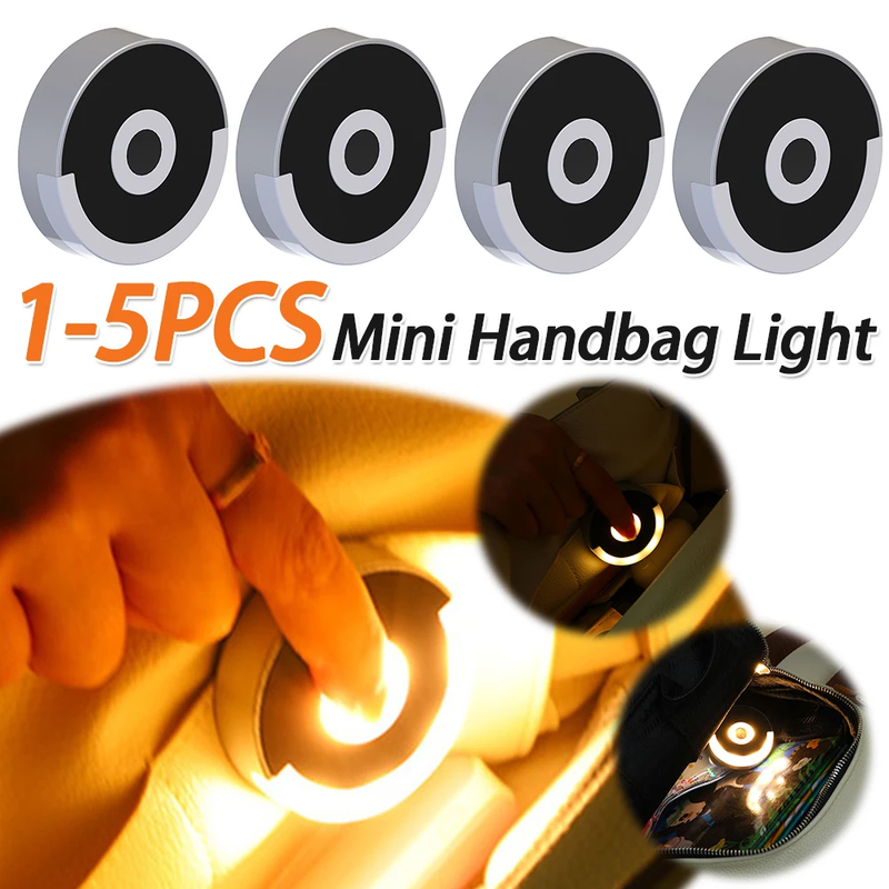 1-5PCS Lightweight Handbag Light with Automatic Sensor Storage Bag Lamp Hanging