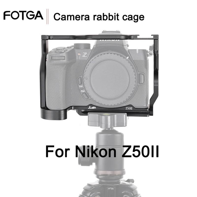 Camera Cage Aluminum Alloy Video Cage for Nikon Z50II Mirrorless Camera with Col