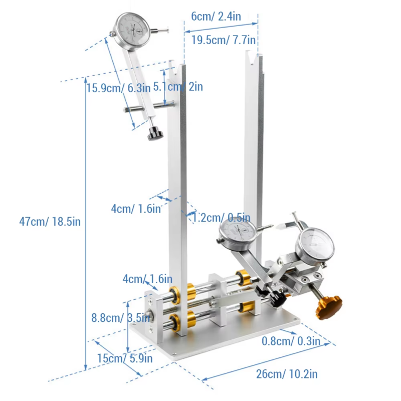 Bicycle Wheel Truing Stand Bike Wheel Alignment Repair Tool with Dial Gauge for