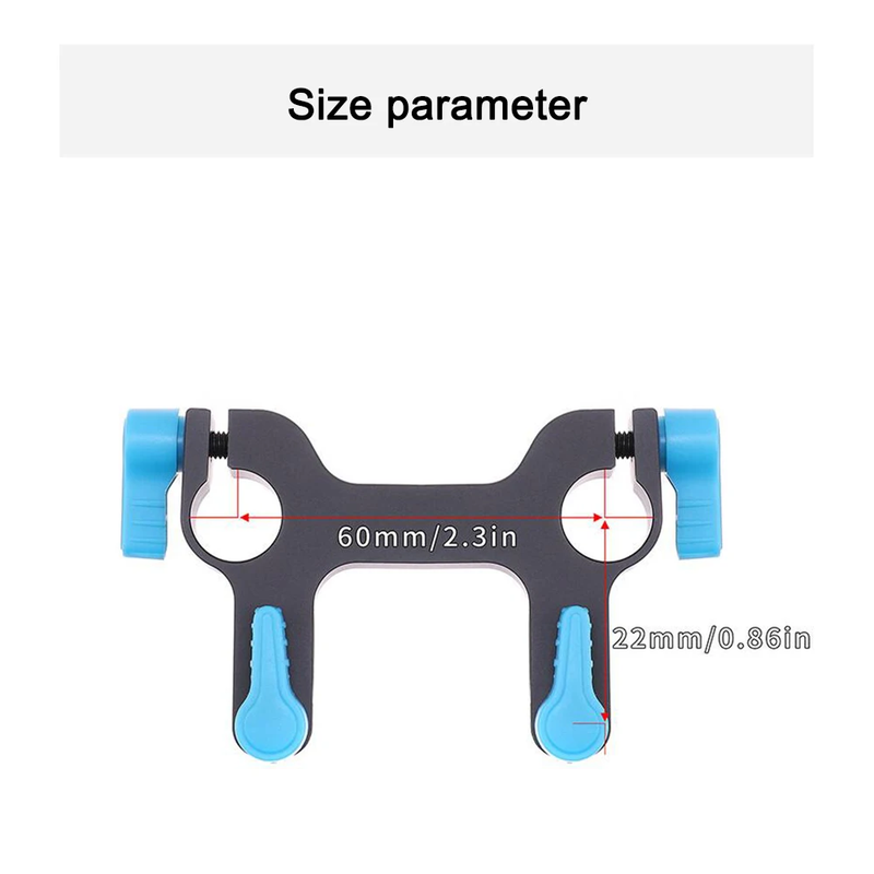 DP3000 Offset Riser Rail Block Rod Clamp for 4Pcs 15Mm Rod DSLR Rig System