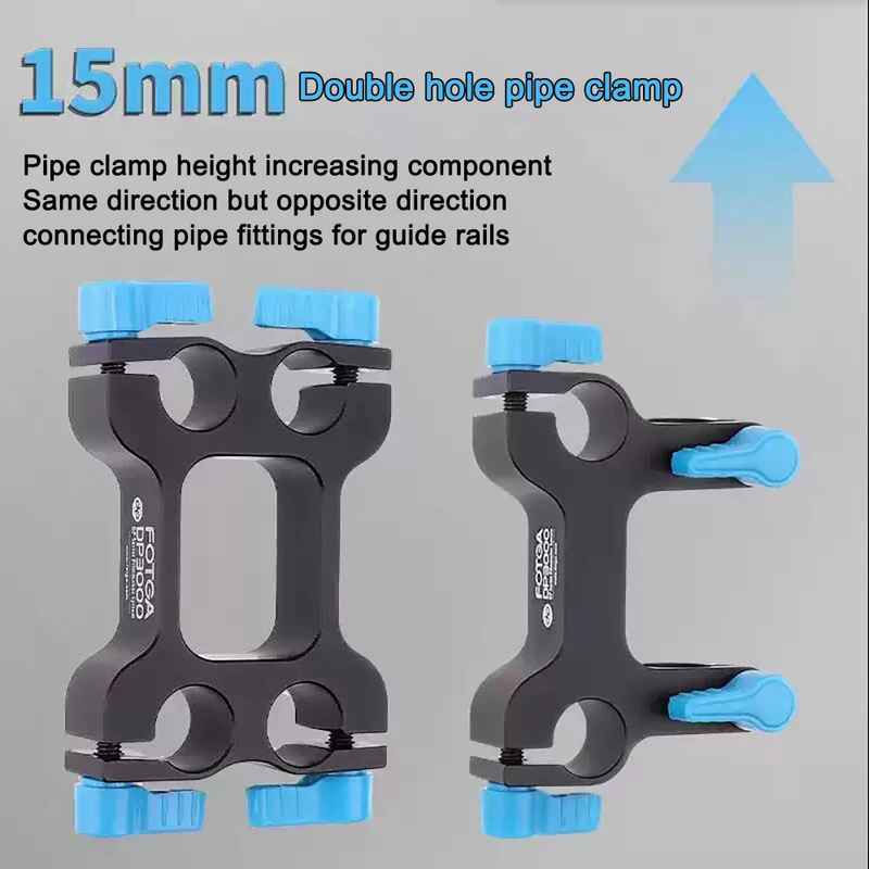 DP3000 Offset Riser Rail Block Rod Clamp for 4Pcs 15Mm Rod DSLR Rig System