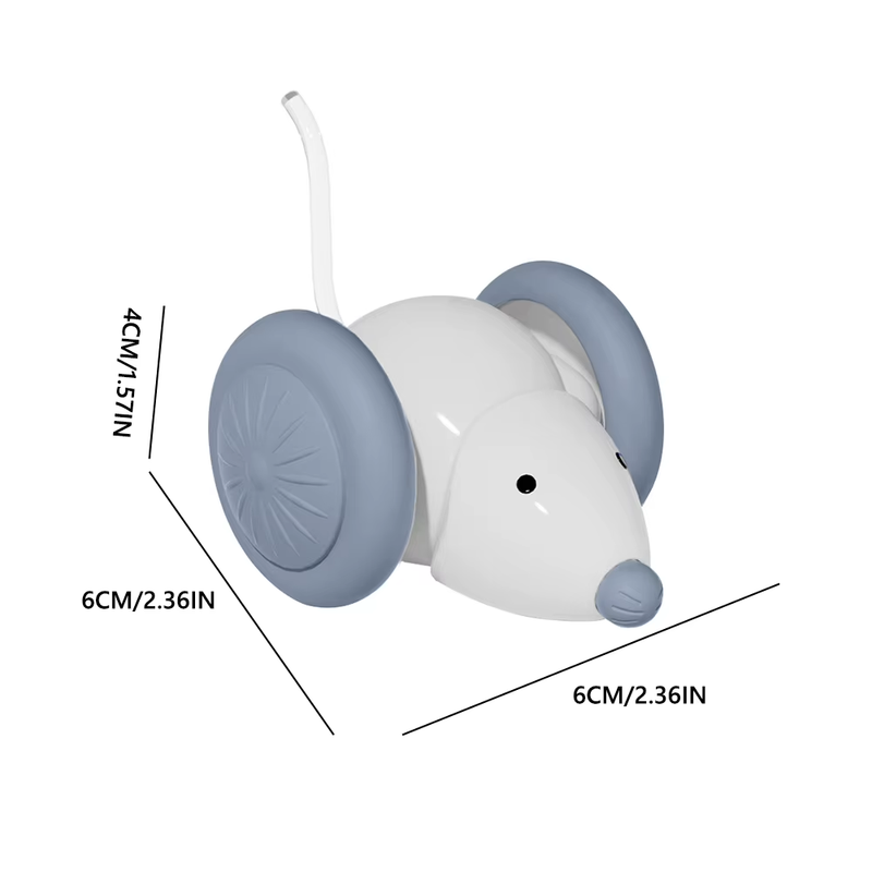 Rechargeable Pet Toys Electric Mouse Car Interactive Cat Toys with Intelligent O