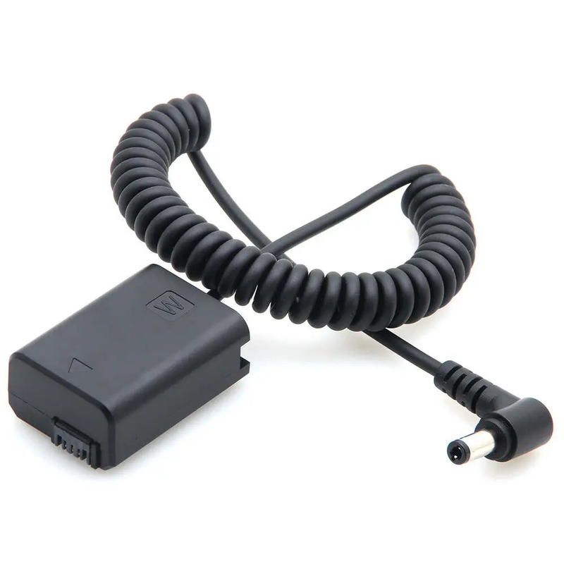 DC Coupler Dummy Battery Power Cable Adapter, Fit for Sony A7, A7R, A7S II, A510