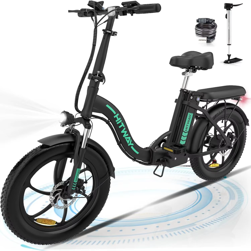 Electric Bike 20'' Fat Tire Ebikes 250W 36V E Bike 35-90KM Electric Folding Bike