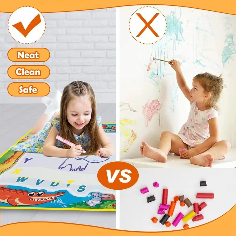 Coolplay Magic Water Drawing Mat Coloring Doodle Mat with Magic Pens Montessori