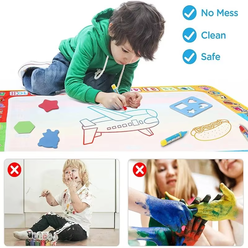 Coolplay Magic Water Drawing Mat Coloring Doodle Mat with Magic Pens Montessori