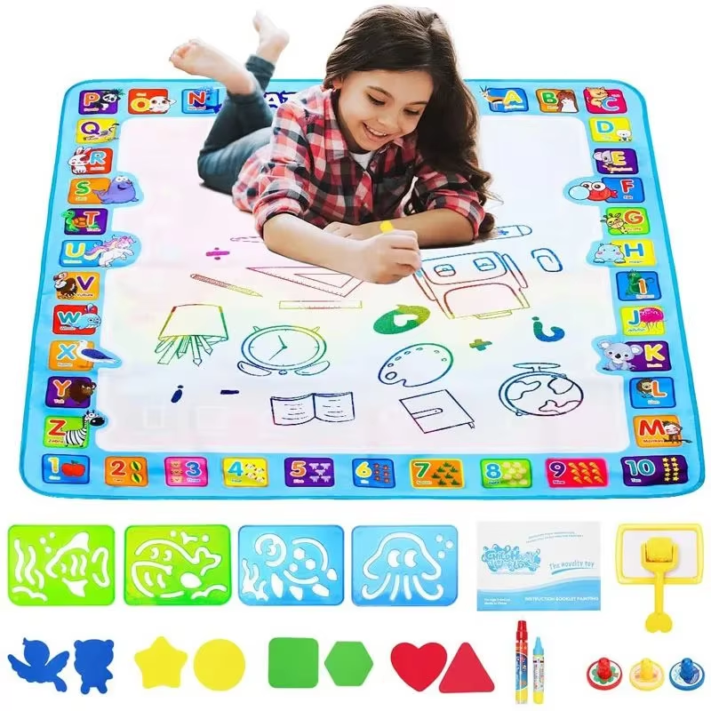 Coolplay Magic Water Drawing Mat Coloring Doodle Mat with Magic Pens Montessori