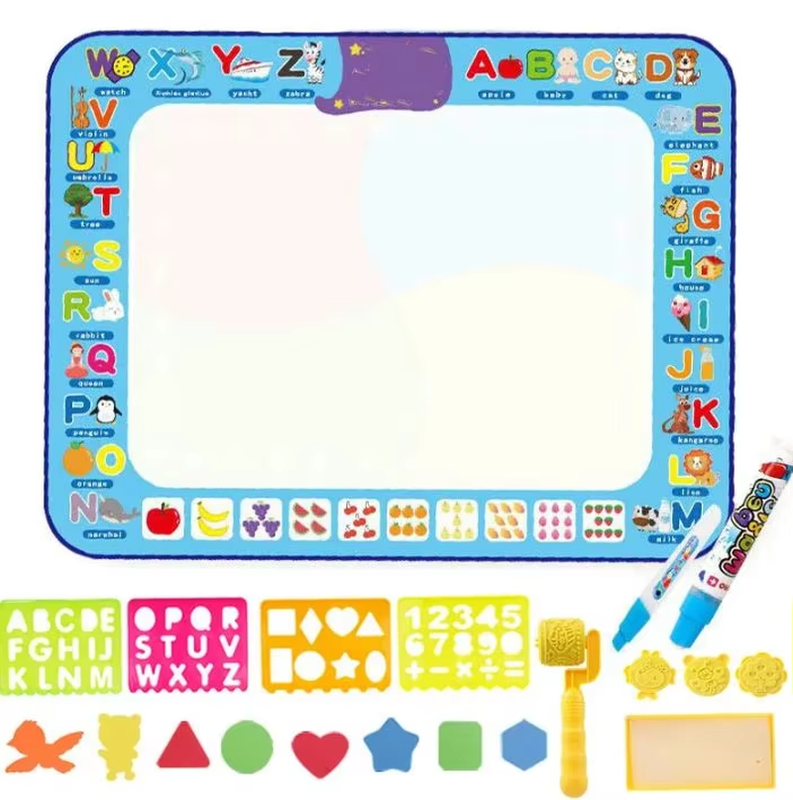 Coolplay Magic Water Drawing Mat Coloring Doodle Mat with Magic Pens Montessori