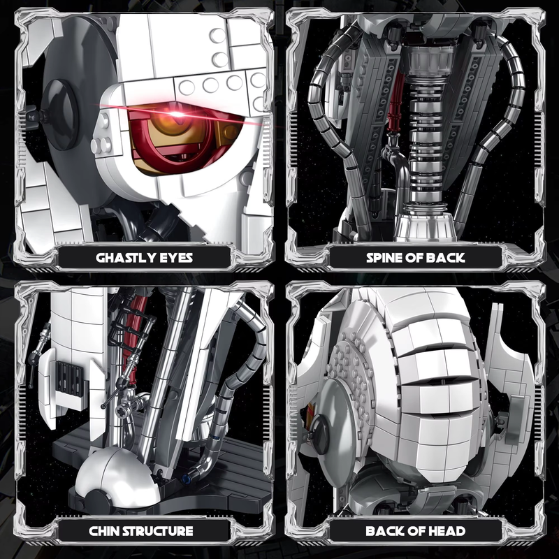 788Pcs MOC Idea General Grievous Helmet Building Blocks Bricks Model Helmet Coll