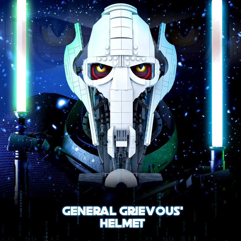 788Pcs MOC Idea General Grievous Helmet Building Blocks Bricks Model Helmet Coll