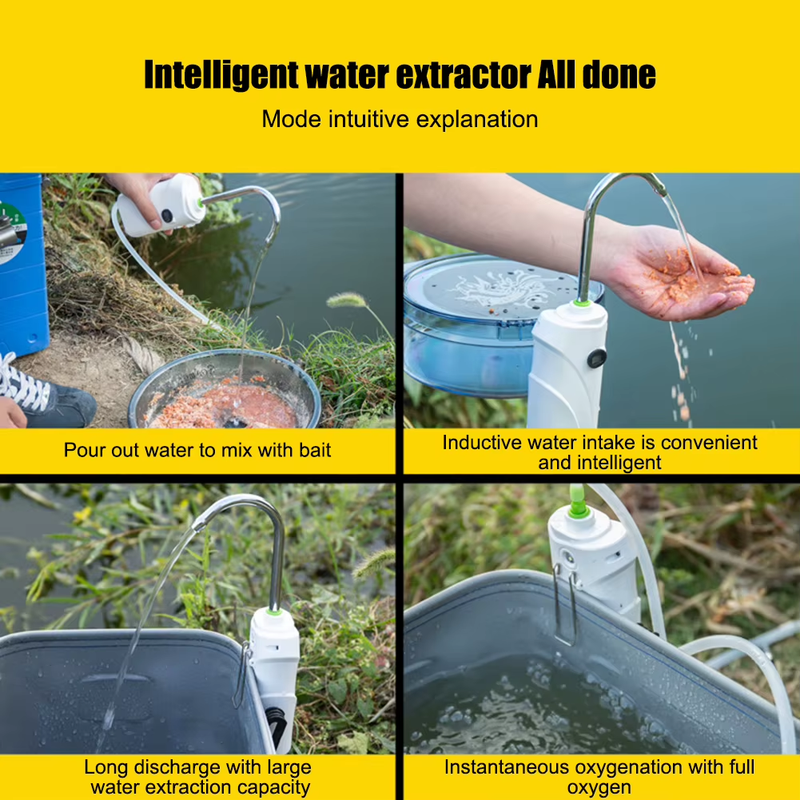 3 in 1 Hand-Washing Fishing Gear Portable Intelligent Sensor Water Oxygen Air Pu