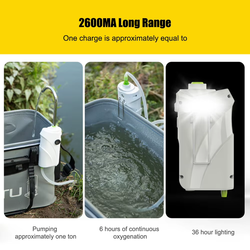 3 in 1 Hand-Washing Fishing Gear Portable Intelligent Sensor Water Oxygen Air Pu