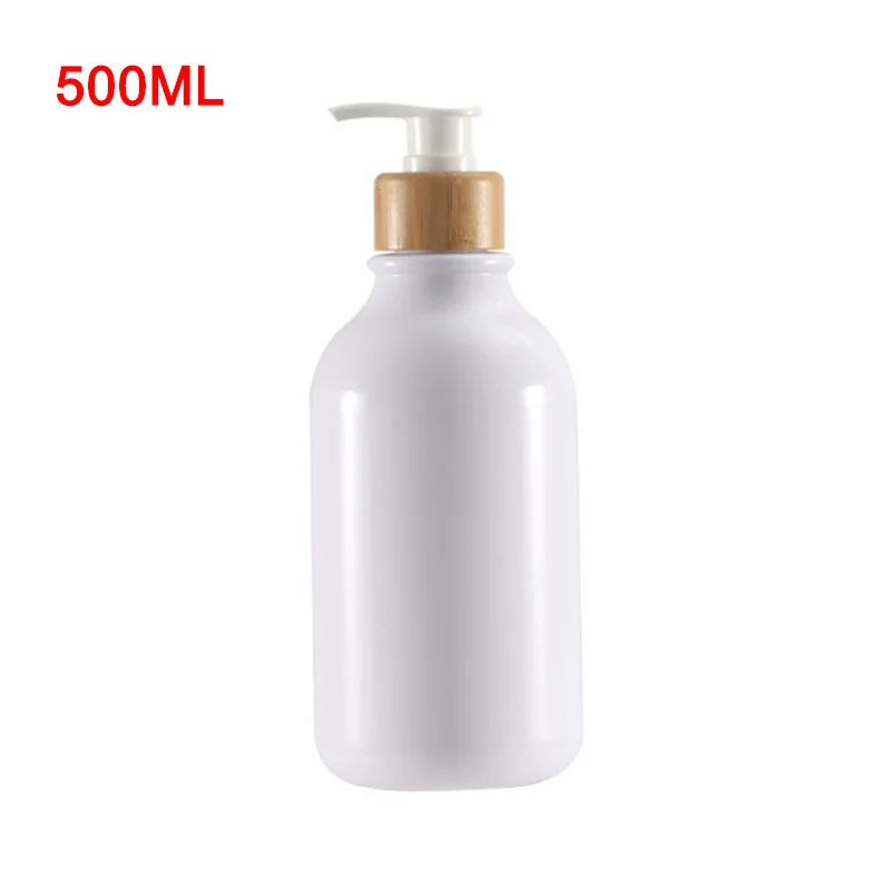 300/500Ml Soap Pump Dispenser Bathroom Shampoo Kitchen Dish Wood Pump Bottle Ref