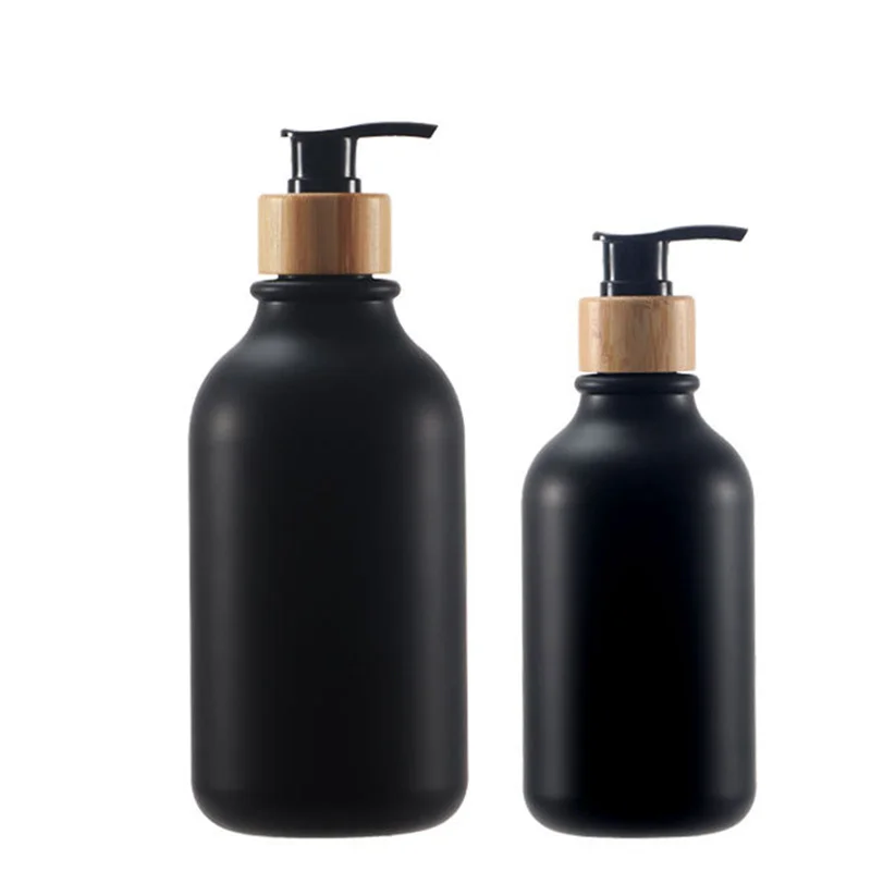 300/500Ml Soap Pump Dispenser Bathroom Shampoo Kitchen Dish Wood Pump Bottle Ref