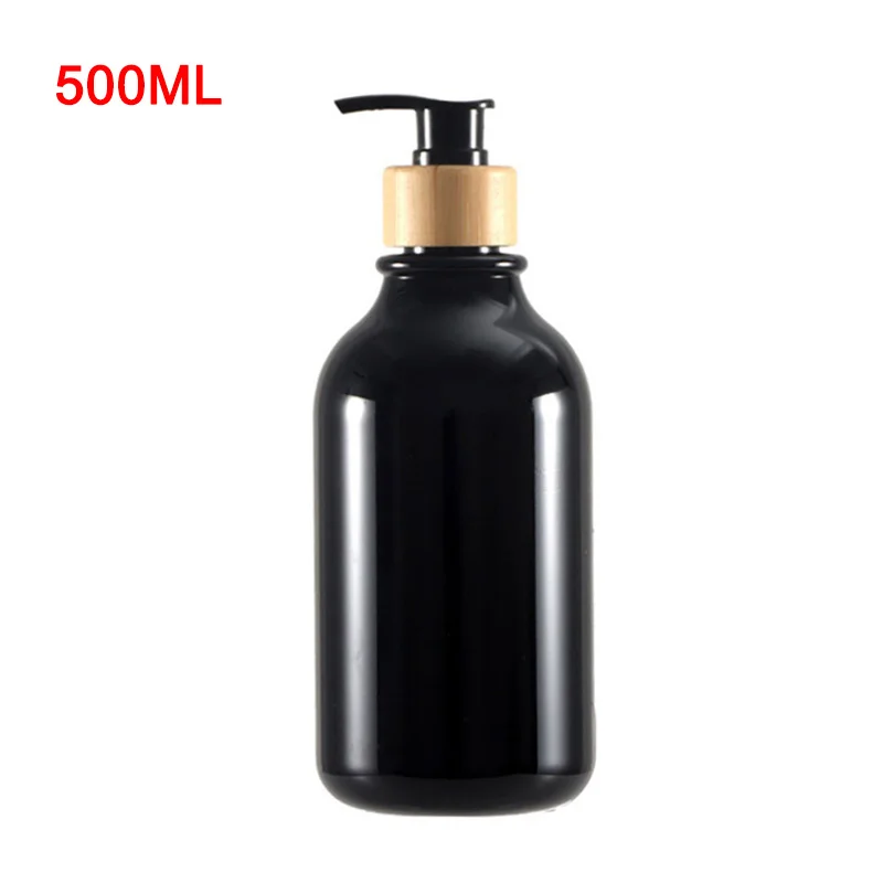 300/500Ml Soap Pump Dispenser Bathroom Shampoo Kitchen Dish Wood Pump Bottle Ref