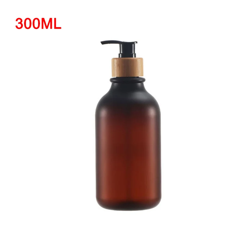300/500Ml Soap Pump Dispenser Bathroom Shampoo Kitchen Dish Wood Pump Bottle Ref