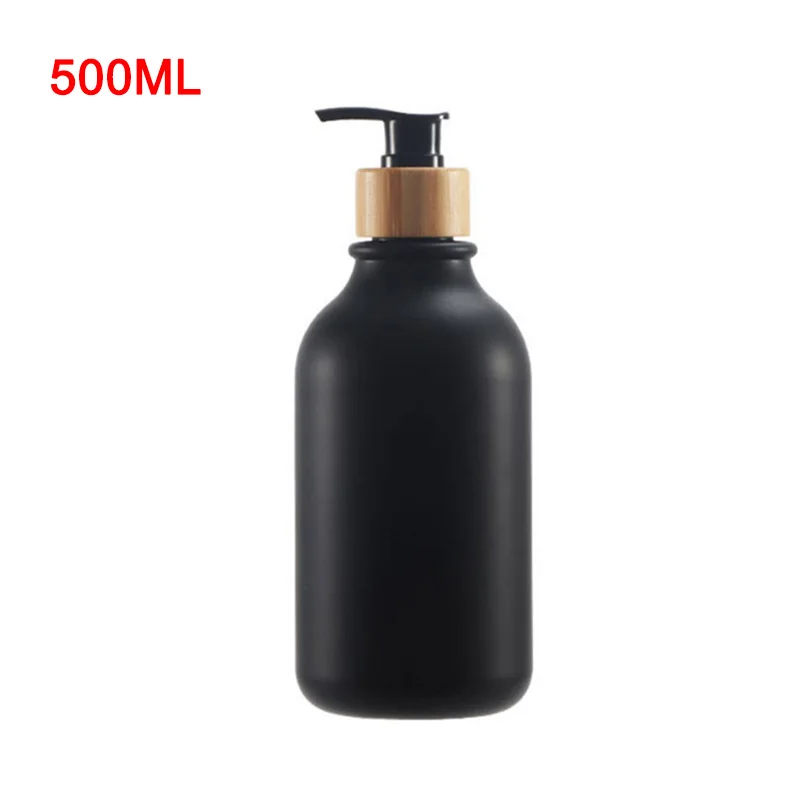 300/500Ml Soap Pump Dispenser Bathroom Shampoo Kitchen Dish Wood Pump Bottle Ref