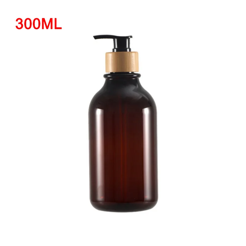 300/500Ml Soap Pump Dispenser Bathroom Shampoo Kitchen Dish Wood Pump Bottle Ref