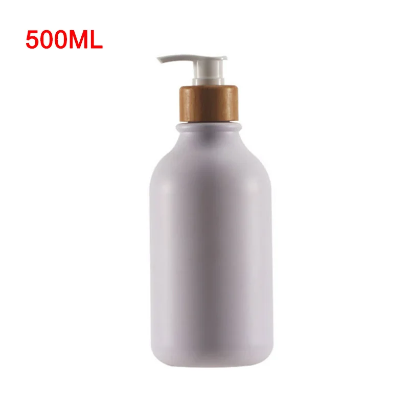 300/500Ml Soap Pump Dispenser Bathroom Shampoo Kitchen Dish Wood Pump Bottle Ref