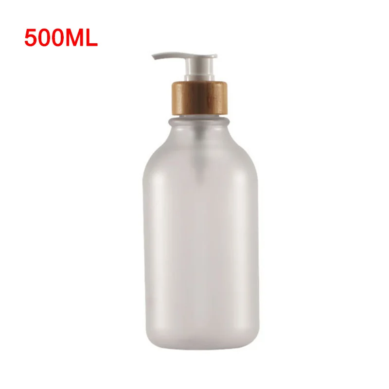 300/500Ml Soap Pump Dispenser Bathroom Shampoo Kitchen Dish Wood Pump Bottle Ref