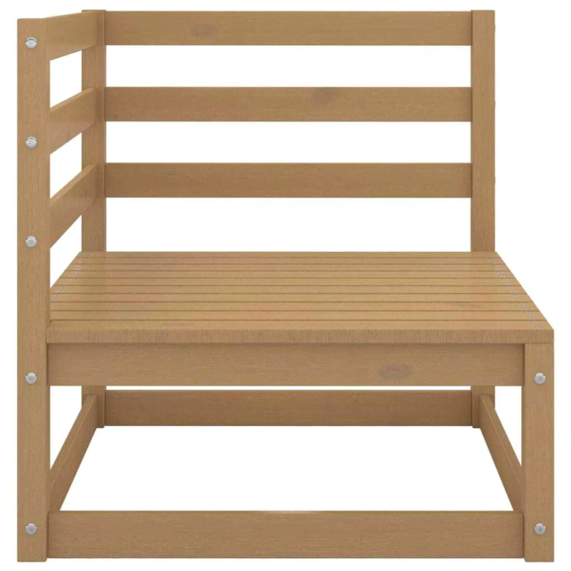 3-Piece Honey Brown Solid Pinewood Garden Lounge Set - Outdoor Seating Furniture